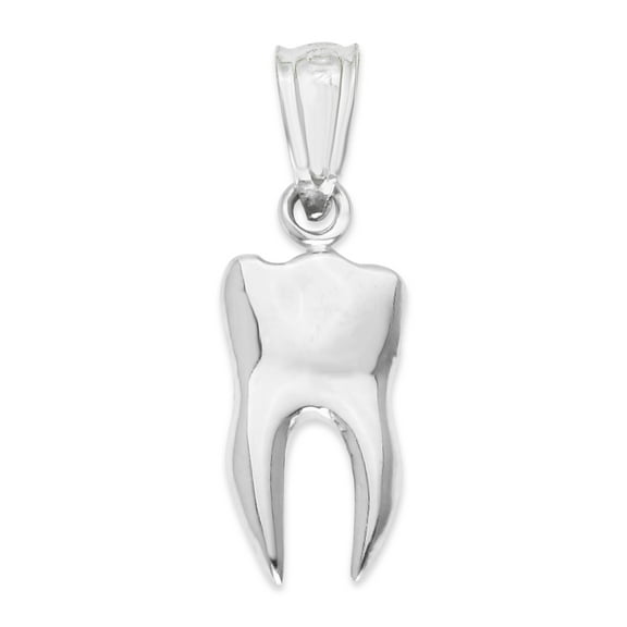 Golden Fire 925 Sterling Silver Tooth Pendant, Dental Jewelry Gifts for Women