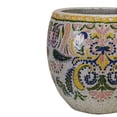 thumbnail image 3 of Creative Co-Op Large Terra-cotta Planter with Floral Pattern, Crackle Glaze, Multicolor, 3 of 4