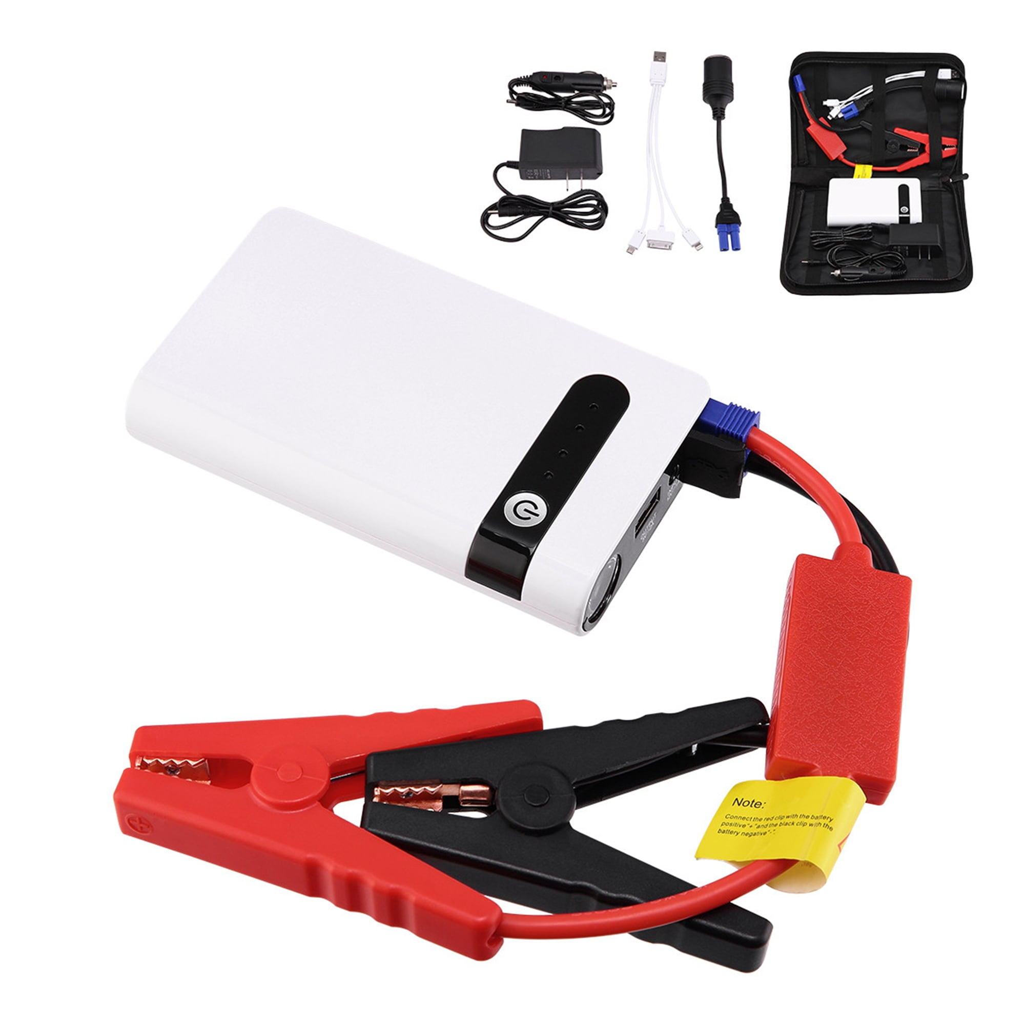 Battery Charger Muti-function Car Jump Starter Auto Power Bank With Pump 4 USB 