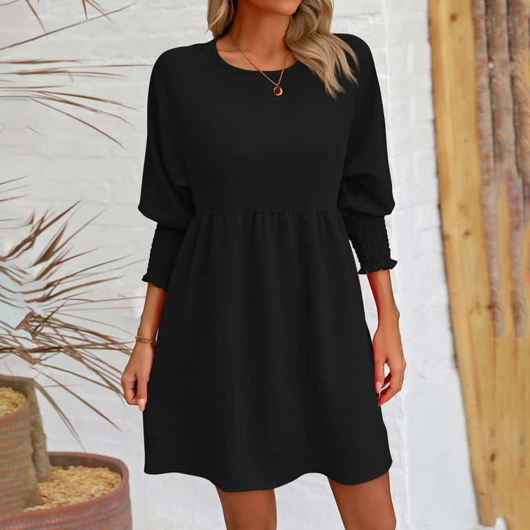 knee length dresses for ladies Sam Navy Print Shirred Dress  This is Unfolded