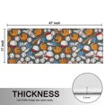 thumbnail image 5 of Baseballs and Shoes Blue Pattern Anti Fatigue Kitchen Rugs Set Of 2, Non Slip Washable Decorative Floor Mats for Sink Laundry and Home Use, 17"x47", 5 of 5