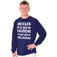 thumbnail image 3 of Jesus Is My Savior Not My Religion Long Sleeve TShirt Men Women Brisco Brands L, 3 of 6