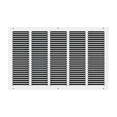 25" x 14" TruAire White Steel Wall Return Air Grille