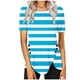 thumbnail image 1 of Blusas de Manga Corta para las Mujeres Botón Impreso Cuello Redondo Top Casual, Blusas para las Mujeres Casual, 1 of 5