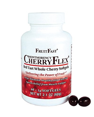 CherryFlex by FruitFast - 100% Red Tart Organic Cherry Concentrate Supplement - 60 Count - Non-GMO and Gluten Free - Promotes Healthy Joint Function*