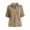 Brown, variant on CBASIHI Womens Striped Waffle Knit T Shirts- Collared Loose Fit Summer Casual Trendy Short Sleeve Polo Shirts Brown Size S-2XL