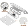 thumbnail image 2 of Cabinet Hinges, 12 Pack 6 Pairs 3/8 Inch Inset Cabinet Door Hinges Brushed Nickel Semi-Concealed Self-Closing Hinges for Home Hotel School RV Cabinet Kitchen Cabinets Shoe Cabinets Bathroom Cabinet, 2 of 6