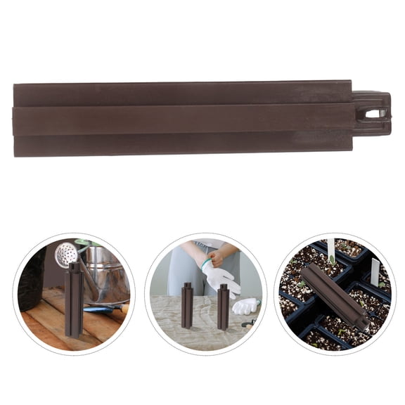 FOMIYES Brown Plastic Modular Raised Garden Bed Support Posts for Balcony, Patio, and Outdoor Gardening