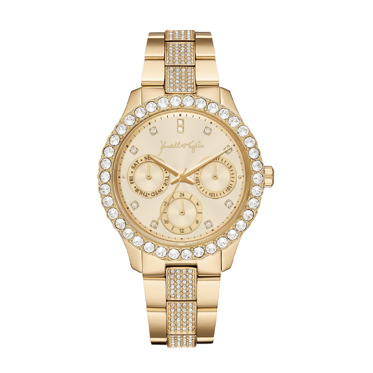 Kendall + Kylie - Kendall + Kylie: Gold Toned Metal Chronograph Analog ...