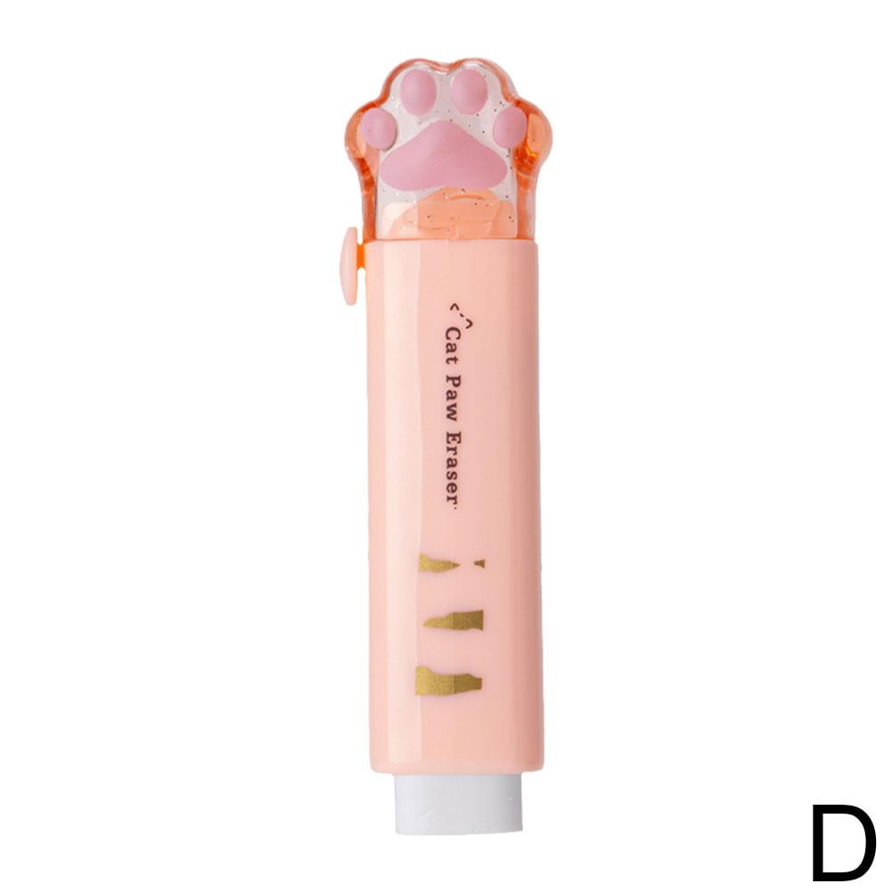 Push Pull Cat Paw Eraser for Kids Kawaii Erasers Cute Stationery School