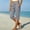 Gray, variant on Womens Capri Pants with Drawstring Elastic Waist Side Slit Pockets Cotton Linen Blend Cropped Trousers for Summer Casual Daily Wear