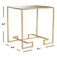 thumbnail image 4 of SAFAVIEH Seamus Gold Leaf Greek Key Accent Table, Gold/Mirror, 4 of 6