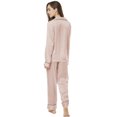 thumbnail image 4 of BlushBridesCo. Satin Pajamas Women's Long Sleeve Sleepwear Soft Silk Button Down Loungewear Pjs Pants Set XS-XXXL, 4 of 5