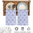 thumbnail image 5 of Spring Floral Kitchen Towels Set of 3, Retro Flowers Leaves Botanical Light Blue Absorbent Dish Towels for Kitchen, Microfiber Hand Towel, Quick Drying Tea Towel for Cleaning Decorative Dishcloths, 5 of 7