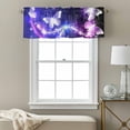 thumbnail image 3 of Purple Butterfly Valance Curtain for Windows Gradients Fantasy Shiny Rod Pocket Curtain Valances Short Window Treatments Panels for Kitchen Bathroom Laundry Room Basement 60 x 18 Inch, 3 of 9