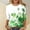 Green, variant on T Shirt St Patricks Day Round Neck Short Sleeve St Patricks Day T-Shirt for Women the Cure T-Shirt (White,L)