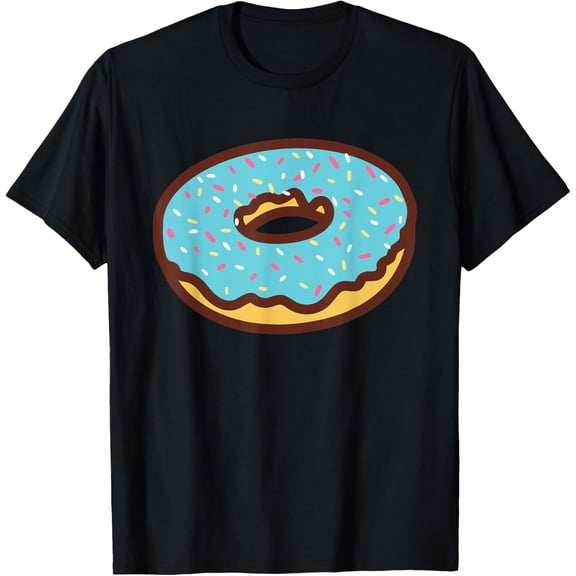 t-shirt Funny Donut Lover Doughnut Men Women Kids Toddler Gift T-Shirt mens,black,women,funny,journey,Crew Neck, Short Sleeve,printing