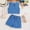 Blue., variant on Agkizg 2PC Solid Sleeveless Tank Top Shorts Set Casual Summer Outfits (Girl's or Girl's Plus),2-Piece Set,Sizes 8-13 Years