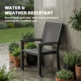 thumbnail image 4 of Outsunny Stackable Patio Chairs, Outdoor Dining Chairs Set of 2, Black, 4 of 10