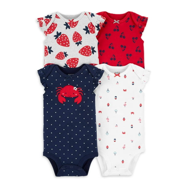 Child of Mine by Carter's Baby Girl Sleeveless Bodysuits, 4Pack
