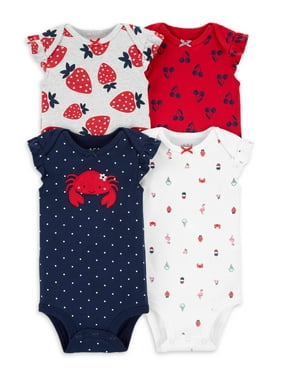 Child of Mine by Carter's Baby Girl Sleeveless Bodysuits, 4-Pack