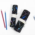 thumbnail image 2 of Estuche para lápices de colores con diseño de cielo nocturno para estudiantes de primaria, estuche enrollable de lona de gran capacidad con 36, 48 y 72 agujeros, estuche enrollable creativo para, 2 of 3