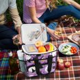 thumbnail image 5 of FORMRS Insulated Cooler Bag 24 Cans Capacity Soft Leakproof Lunch Box with Side Pockets, Purple Halloween Pattern, 5 of 7
