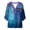 #181-Blue, variant on Warop 3/4 Length Sleeve Womens Tops Casual Floral Graphic V-Neck Basic Tees Pullover