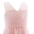 thumbnail image 7 of DPOIS Kids V-neck Tulle Flower Girls Dress Open Back Formal Long Dress, 7 of 7