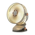 thumbnail image 3 of MERILER Super Strong Wind Power Five-Speed Adjustable Clip-On Desktop Hanging Electric Fan with Night Light (White), 3 of 7