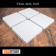 thumbnail image 6 of Range Kleen 4-Piece White Square Metal Burner Kover Set, 6 of 6