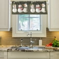 thumbnail image 2 of Yayeee Kitchen Valance Rod Pocket 54" x 18" Living Room Window Curtain, Gray Cute Snowmen, 2 of 6