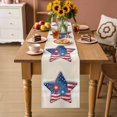 thumbnail image 2 of Patriotic USA Flag Table Runner 90 Inches, Independence Day Firework Cream Striped Bed Runner Dresser Scarves Tabletop for Indoor Outdoor Parties/Ceremony/Banquet, 13" x 90", 2 of 9