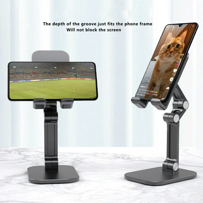 Mobile Stand, Foldable & Adjustable Plastic Desk Holder For All