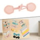 thumbnail image 4 of Tablero de actividades sensoriales Montessori con botones de abrigo y juguetes para niños Habilidades motoras básicas hebilla de cuerno rosa, 4 of 7