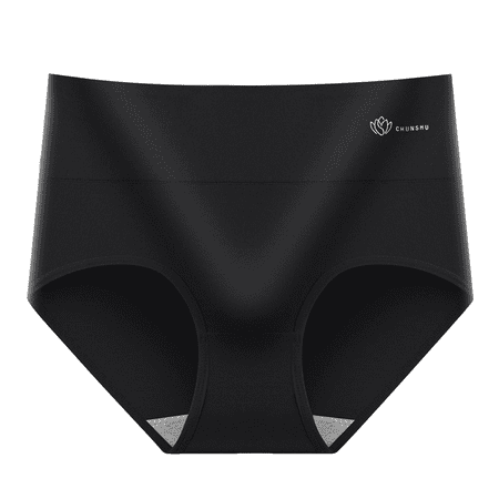 Fulorrnie Underwear for Women Comfort Briefs High Waisted Seamless Panty Sport Stretchable Elastic Waist Breathable Panties Black M