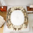 thumbnail image 5 of Feelyou Tribal Sheep Skull Twin Sheet Sets for Men, Hippie Texas Stars Twin Fitted Sheet, Rustic Farmhouse Cabin Flat Sheet, Breathable Home Decor, 3-Piece, 5 of 7