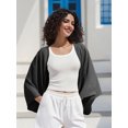 thumbnail image 3 of LMLYSoH Shrug Cardigan for Women Fashionable Lightweight Solid Color Open Front Loose Cover Up, 3 of 8