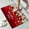 thumbnail image 4 of YIMEIS Christmas Red Background Fall Kitchen Rugs Set of 2, Xmas Holiday Kitchen Mat Decor Home Decorations, Green Christmas Mats for Kitchen Floor - 16''*24'' and 17''*47'' in, 4 of 10
