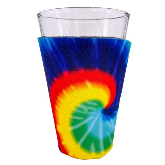 Tie Dye Pattern Pint Glass Coolie