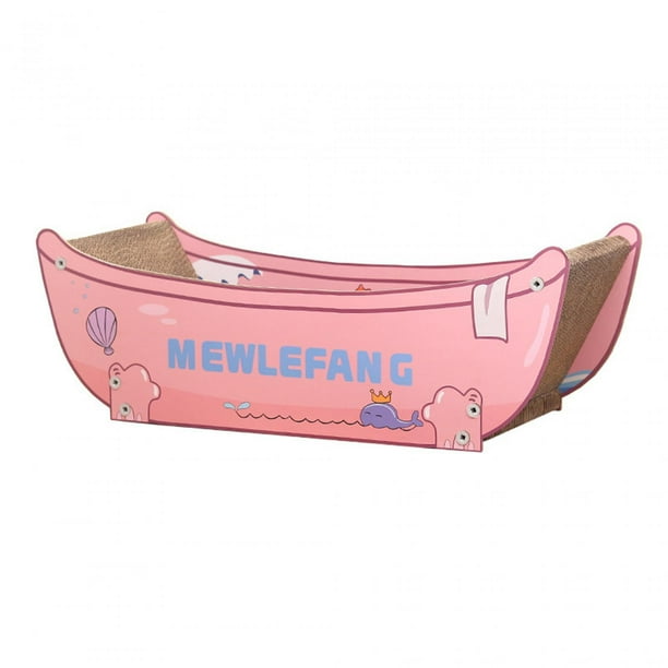 Cat Scratcher Cardboard Indoor Cats Creative Ship Shape Lounger Kitty