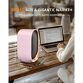 thumbnail image 3 of Space Heater, Portable Heater for Indoor Use, Small Electric Heaters with Overheat & Tip-Over Protection, Mini Desk Heaters for Office Bedroom Bathroom, Compact & Efficient Heating, Pink, 3 of 14