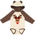 thumbnail image 3 of Inktastic Cute Girl Reindeer with Buffalo Plaid Bow Boys or Girls Long Sleeve Baby Bodysuit, 3 of 5