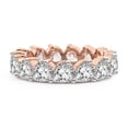 thumbnail image 2 of Pear Shape Lab Grown Diamond Danna Eternity Ring For Women | 6 Carat IGI Certified 14K Rose Gold | FG-VS Quality Friendly Diamonds Eternity Ring Size 9.5, 2 of 5