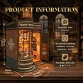 thumbnail image 5 of Book Nook Kit-MOJINO DIY miniature house Dollhouse Kit for Adult and Teens to build,Booknook Bookshelf Decor Wand Shop Model Build with LED Light,Treasures for Loved Ones, 5 of 6