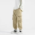 thumbnail image 2 of Loose Harem Pants Men Cargo Trousers Hip Hop Outdoor Casual Ankle Length Pant Fashion Streetwear Pocket Sweatpants Men, 2 of 6