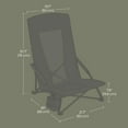 thumbnail image 4 of LEDREM Set of 2 Heavy-Duty Folding Chairs, 330lb Capacity Portable Camping Chairs with High Backrest & Cup Holder, Includes Carry Bag, Black, 4 of 7