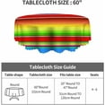 thumbnail image 3 of Table Cloth Mexican Serape Pattern Round Tablecloth 60 inch Colorful Bright Stripe Chic Rainbow Tablecloths for Round Tables Small Round Tablecloth Table Cover for Outdoor, 3 of 6