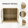 thumbnail image 6 of MAYEERTY Curio Display Cabinet with Glass Doors, DIY Combination Storage Cabinets with Adjustable Shelves for Living Room, Natural Wood, 6 of 8