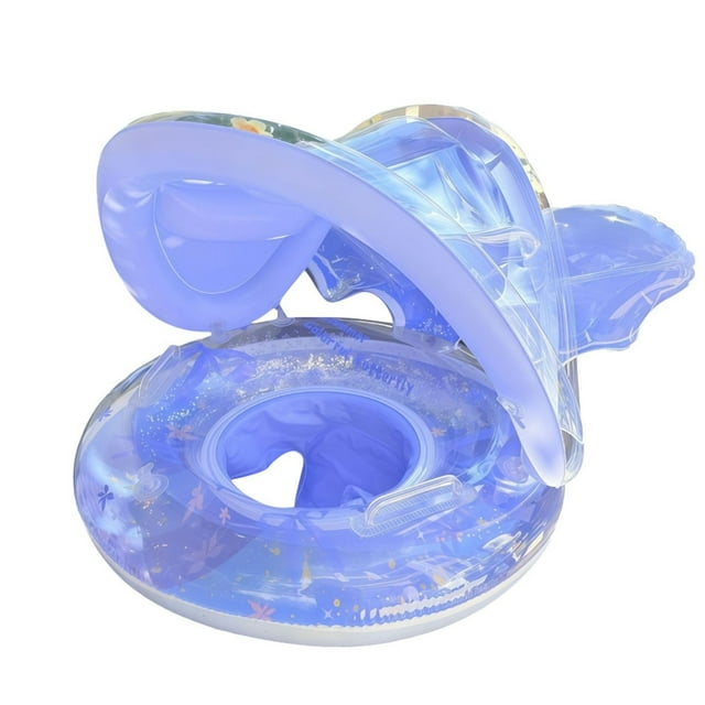 Anillo flotador con sombrilla para niños y niñas, con asa y asa para bebés, anillo flotador para bebés